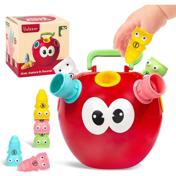 Other - Apple Worm Educational Stacking Toy for Kids | Build Motor Skills | Gift Idea